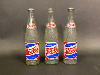 Three Limited Edition Reproduction Pepsi Bottles