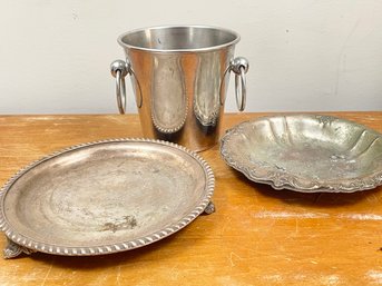 Silver Plated And Stainless Serving Ware