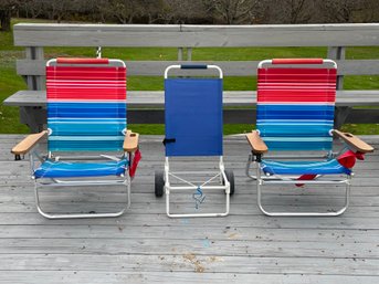 2 Beach Chairs And A Cart