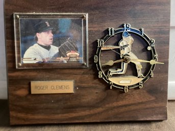 Roger Clemens Clock Plaque - Topps Stadium Club