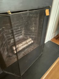 Black Fireplace Screen