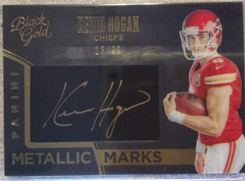 2016 Panini Black Gold Metallic Marks Kevin Hogan Autographed Card 13/99 - K