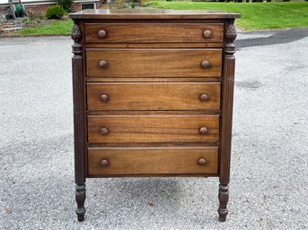 A Vintage Mahogany Chest Of Drawers - Great Size Piece