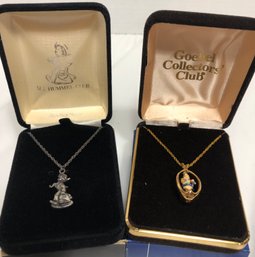 Two Hummel Goebel Miniatures Necklaces - What Now? And A Hummel Club Exclusive