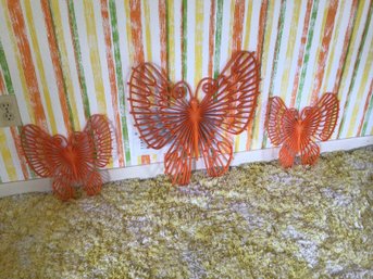 Vintage Large Plastic Butterflies