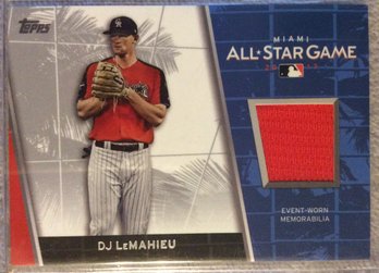 2017 Topps All Star Stitches DJ LeMahieu Jersey Relic Card - K