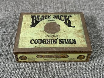 Vintage/Antique Coughin' Nails Cigarette Tin By Batt Bros.