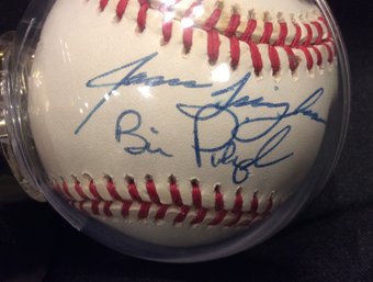 Jason Isringhausen & Bill Pulsipher New York Mets Dual Autographed Baseball - K