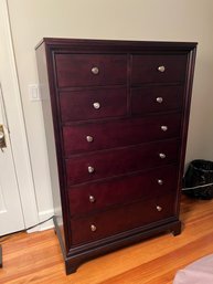 Tall Standing Dresser With Silver Knobs