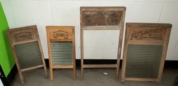 4 Antique Washboards