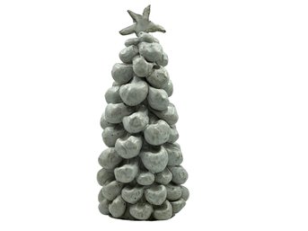 Unique Studio Pottery Ceramic Christmas Tree With Star Topper & White Glaze