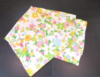 Vintage Cannon Monticello Flower Power Twin Flat Sheet