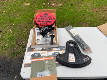 Echo And Stihl Brush Trimmer Blades, Shoulder Straps And Blade Housing