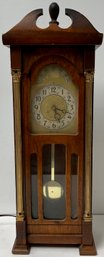 Vintage Electric Mini Grandfathers Clock - United Clock Corp - Mantle - Model 444 - Wood - 4.75 X 19.75 H