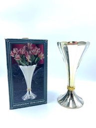 Vintage Silver Plated Gold Color Vase