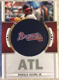 2023 Topps Ronald Acuna Jr. Commemorative Team Logo Patch Relic Card - K