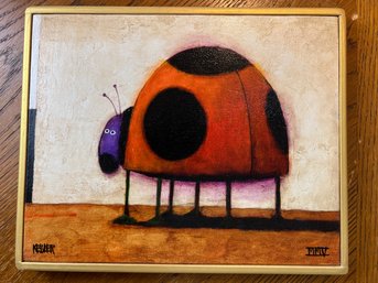 Daniel Kessler Ladybug Small Canvas Print