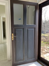 A 2 Lite Mahogany Entry Door With Transom - X17