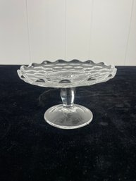 Fostoria American Clear Glass Pedestal Dish