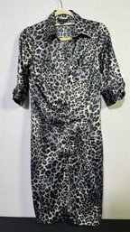 ZARA Basis Shirt Dress Leopard Print Size S