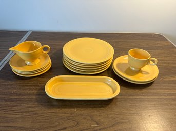 Group Yellow Colored Fiesta Ware