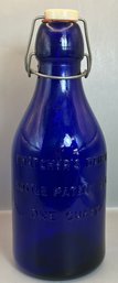 Vintage Cobalt Blue Milk Bottle