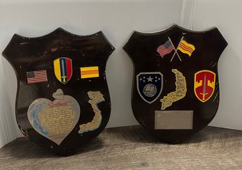 Two Army Shields Sweetheart Be Longs To J.L.Bookhardt&presented To Johnny Bookhart  Joh B-C2