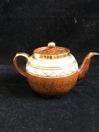 Vintage Arthur Wood Brown W/Blue Bands Teapot Made In England Viking
