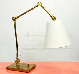 A Modern Brass Articulating Arm Desk Lamp - Possibly Visual Comfort