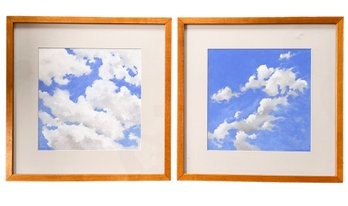 A Pair Of Original Pastels, 'Sky 2, Sky 3' By Deborah Eddy (American, Contemporary)