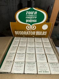 New Old Stock Retail Display Lot Of 25 Town-Country Decorator Bulbs CAT. NO. P.7862