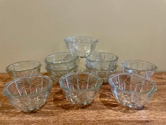 Set Of Ten Pressed Glass Bowls