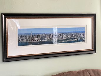 New York City Skyline Panoramic Print In Frame