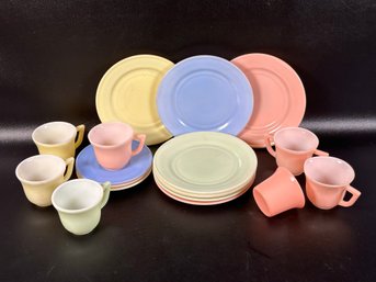 A Charming Partial Children's Tea Set In Pastels