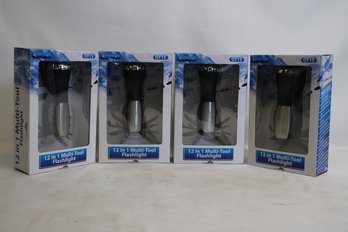 Lot Of Four New In Packaging 12 In 1 Multi Tool Flashlights