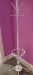 White Metal  Coat & Umbrella Stand