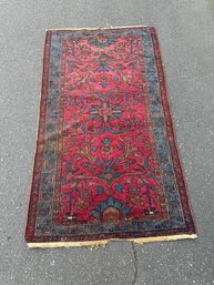 Vintage Multicolor Flower Designed Rug With Nice Edges 79' X 45.5'        MP/Cv3