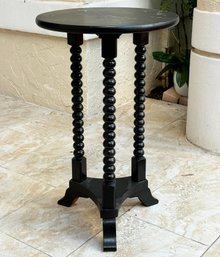 A Carved Pine Stick And Ball Style Table