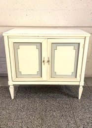 Vintage 1960's Thomasville Paint Decorated 2 Door Cabinet