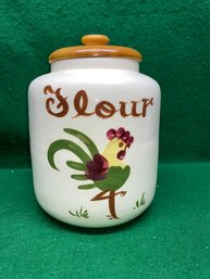 Vintage Rooster Cookie Jar. Hande Decorated Made In California.