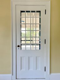 An Exterior Wood Door - 24 Lite  - Old Glass -  X2A