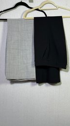 TRINA TURK 2 Pair Grey & Black Slacks Size 2