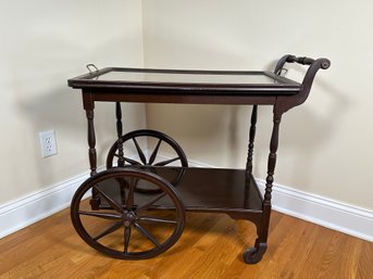 A Beautiful Vintage Wooden Tea Cart