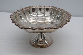 A Silverplate Over Copper Pedestal Fruit Bowl