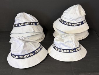 12 Unused Bucket Hats From John Weitz 15 At The Palm Beach 50- Made By Hampton Hall - Various Sizes Sm. - Xlg.