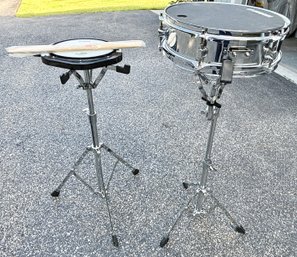 Yamaha Drum And Stand/Remo Practice Pad With Stand