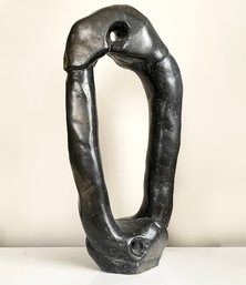 A Large Spring Stone Sculpture, 'Saftey Pin,' John Takawira (1938-1989, Zimbabwe)