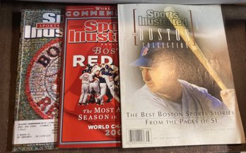 Three Sports Illustrated Magazines Featuring The Red Sox