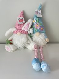 Pair Of Cottontail Lore Easter Gnome Decorations