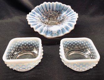 3 Piece Vintage Moonstone Opalescent